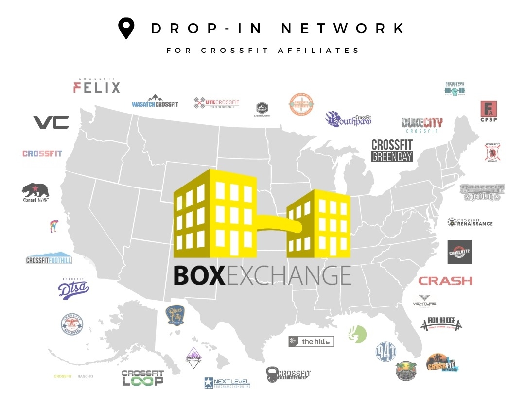 Map of BoxEx affiliate gyms across the country